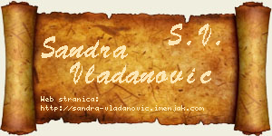 Sandra Vladanović vizit kartica